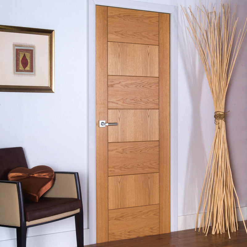 Liberty Internal Oak Sirocco Door Fully Finished Horizontal and Vertical Panels