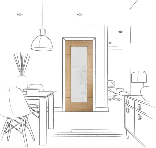 XL Joinery Oak Ravenna Clear Glazed