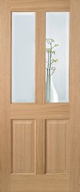Internal Oak Richmond 4 Panel Glazed Door Victorian