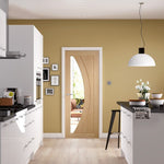 Internal Oak Salerno Door With Clear Glass Pre-Finished