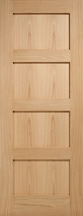 Internal Oak Shaker 4 Panel Door Fully Finished