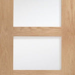 Internal Oak Shaker Door With Clear Glass Unfinished