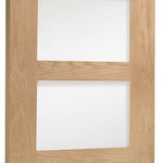 Internal Oak Shaker Door With Clear Glass Unfinished
