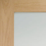 Internal Oak Shaker Door With Clear Glass Unfinished
