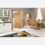Internal Oak Vancouver Clear Glazed Door Pattern 10 Fire Rated FD30