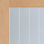 Internal Oak Suffolk Rebated Pair Of Doors With Clear Etched Glass