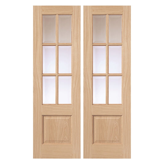 Liberty Internal Oak Dove Glazed Pair Of Doors