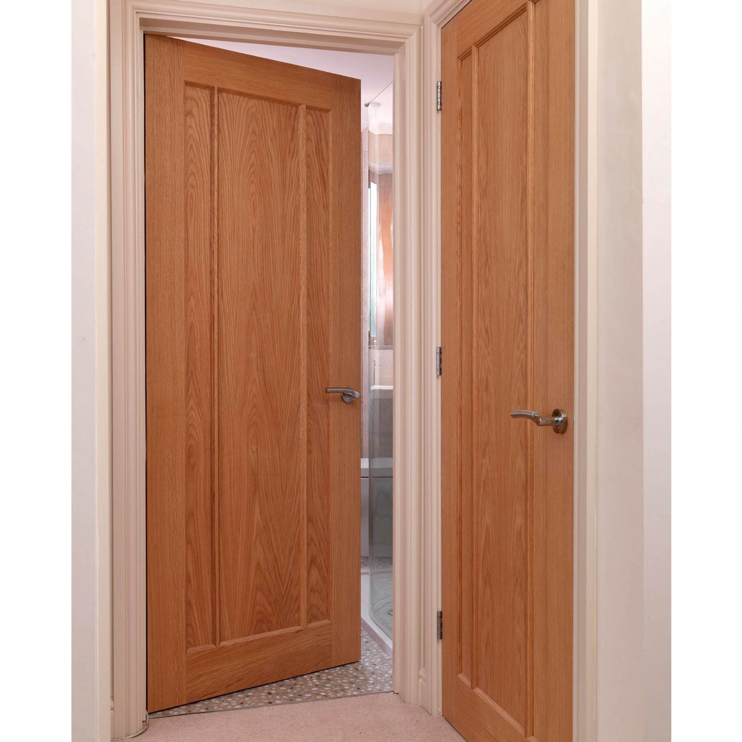 Liberty Internal Oak Eden Door Panelled 3 Panel