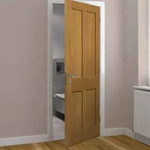 Liberty Internal Oak Rushmore 4P Flat Panel Door