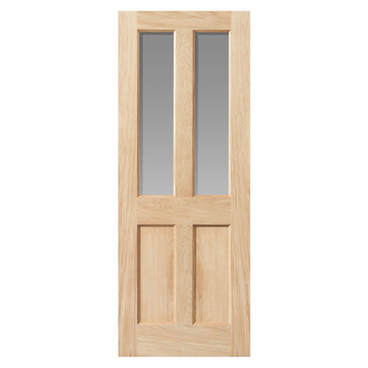 Liberty Internal Oak Severn Glazed 2L Shaker Door Flat Panels