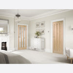 Internal Oak Utah 3 Light Glazed Door With Frosted Glass