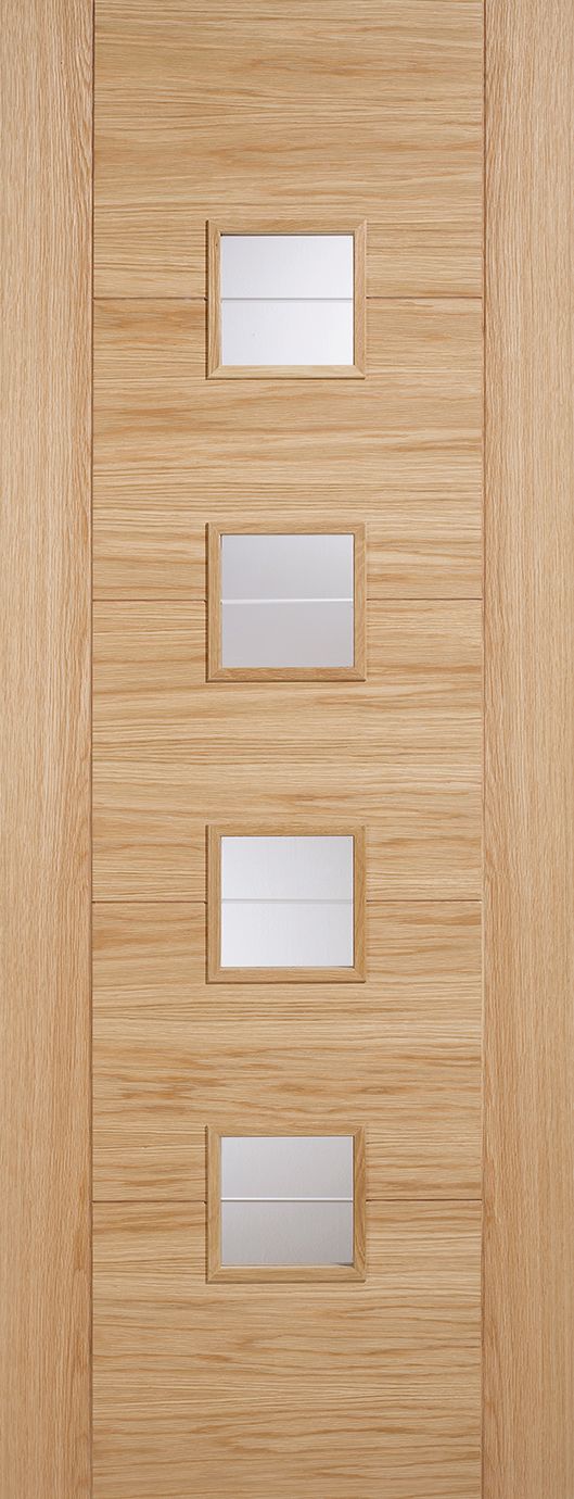 Internal Oak Vancouver 4L Glazed Fire Door
