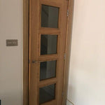 Internal Oak Vancouver 4L Glazed Door Half Hour  Fire Rated