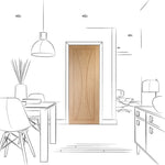 Internal Oak Verona Door Panelled Pre-Finished