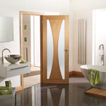 Internal Oak Verona Door With Obscure Glass