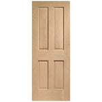Internal Oak Victorian 4 Panel Fire Door Unfinished