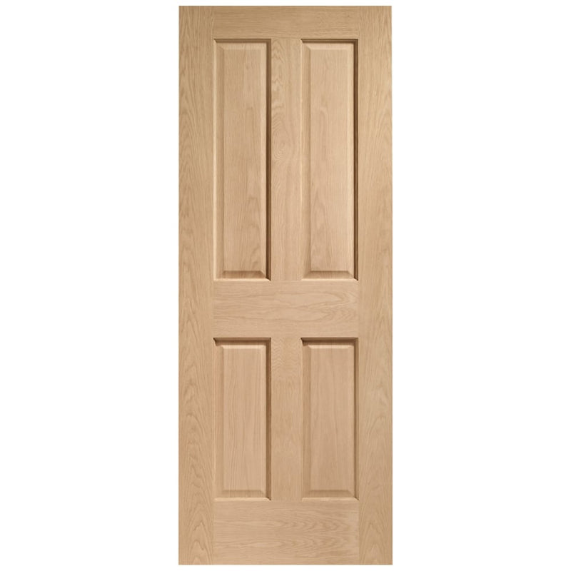 Internal Oak Victorian 4 Panel Fire Door Unfinished