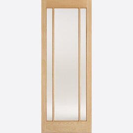 Internal Oak Lincoln Glazed Door 3 Light Clear Glass
