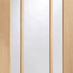 Internal Oak Worcester Pre-Finished Door With Clear Glass