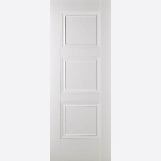 Internal White Amsterdam Fire Door FD30 3 Panel Door