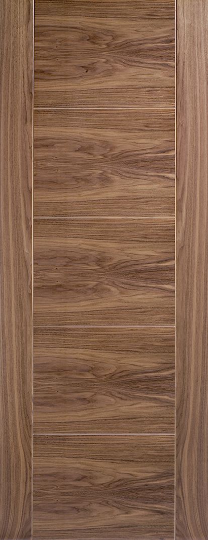 Internal Walnut Vancouver 5 Panel Half Hour Fire Rated Door FD30