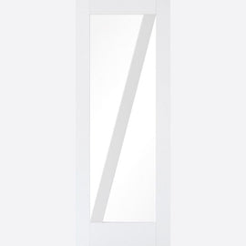 Internal White Barn Glazed Door With Clear Glass