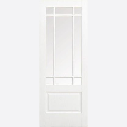 Internal White Downham Glazed Door With Clear Bevelled Glass