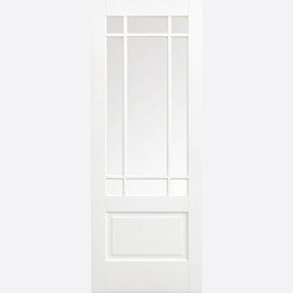 Internal White Downham Glazed Door With Clear Bevelled Glass