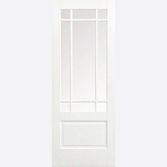 Internal White Downham Glazed Door With Clear Bevelled Glass