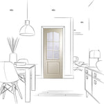 Internal White Moulded Classique 6 Light Door With Clear Bevelled Glass