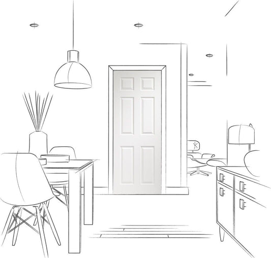 Internal White Moulded Colonist 6 Panelled Door