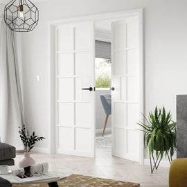 Liberty Internal White Industrial Plaza 10P Door Pre-Finished
