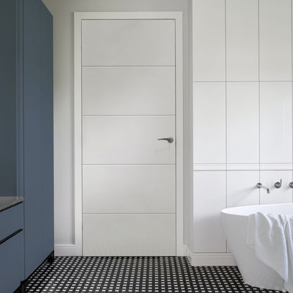 Liberty Internal White Primed 4 Line Horizontal Panel Door