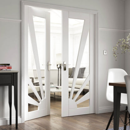 Liberty Internal White Primed Aurora Clear Glazed Door
