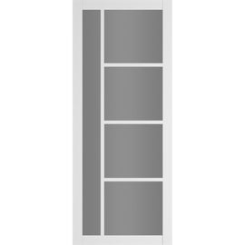 Deanta Internal White Primed Brixton Tinted Glazed Door Urban Industrial