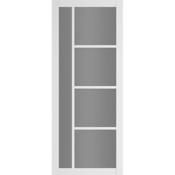 Deanta Internal White Primed Brixton Tinted Glazed Door Urban Industrial