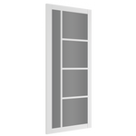 Deanta Internal White Primed Brixton Tinted Glazed Door Urban Industrial