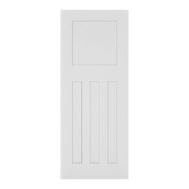 Deanta Internal White Primed Cambridge Fire Door 1930s Style