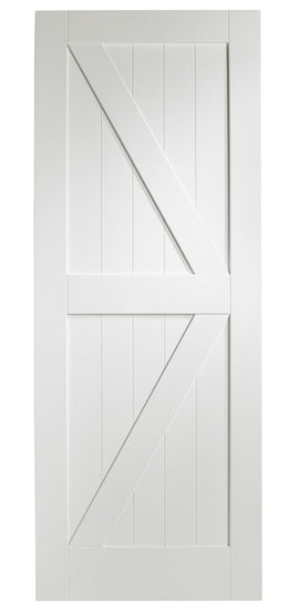 Internal White Primed Cottage Panelled Door
