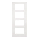 Deanta Internal White Primed Coventry Shaker Clear Glazed Fire Door