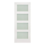 Deanta Internal White Coventry Shaker Frosted Glazed Door Primed