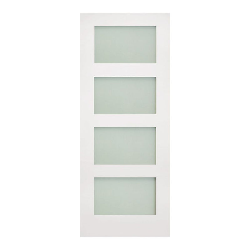 Deanta Internal White Coventry Shaker Frosted Glazed Door Primed