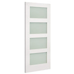 Deanta Internal White Coventry Shaker Frosted Glazed Door Primed