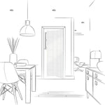 Internal White Primed Palermo Bi-Fold Panelled Door
