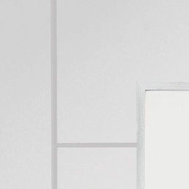 Internal White Primed Palermo Door With 1 Light Clear Glass