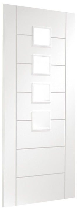 Internal White Primed Palermo Door With Obscure Glass