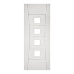 Deanta Internal White Primed Pamplona Glazed Fire Door FD30