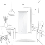 Internal White Primed Salerno Panelled Door