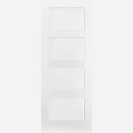 Internal White Primed Shaker 4 Panelled Door