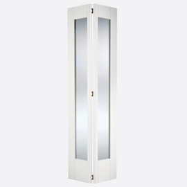 Internal White Primed Shaker Glazed 1L Bi-Fold Door